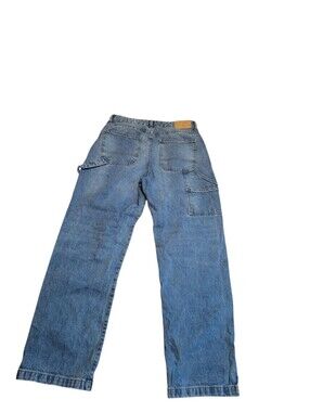 Cotton On Classic Carpenter Blue Denim Jeans Ladies 10 Oversized Baggy